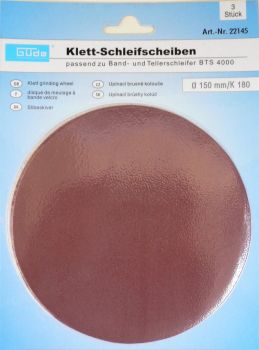 Güde Klett-Schleifscheiben K 180 3 Stk. für BTS 4000  22145