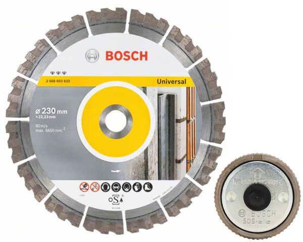 Bosch Diamanttrennscheibe Ø 230 mm mit SDS clic-Schnellspannmutter