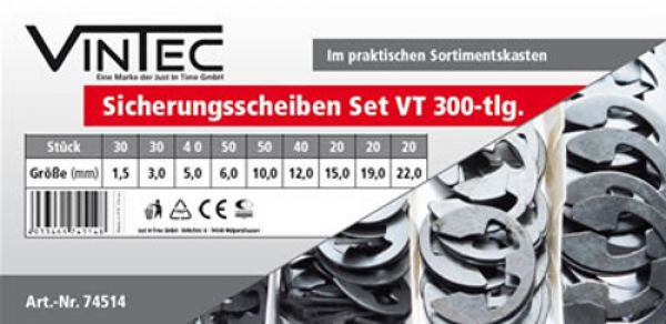 Vintec Sicherungsscheiben VT 300 Set 300-tlg.  74514