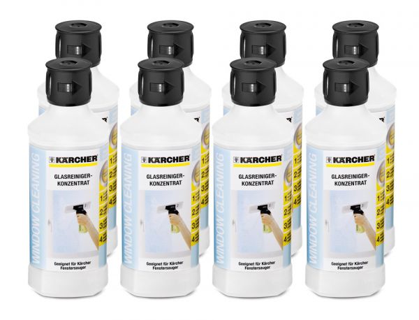 Kärcher Glasreiniger RM 500 8x 500 ml für Fensterreiniger, Fenstersauger WV 2, WV 50, WV 60, WV 75