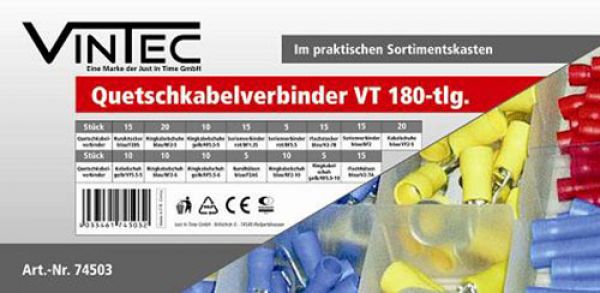 Vintec Quetschkabelverbinder VT 180 Set 180-tlg.  74503
